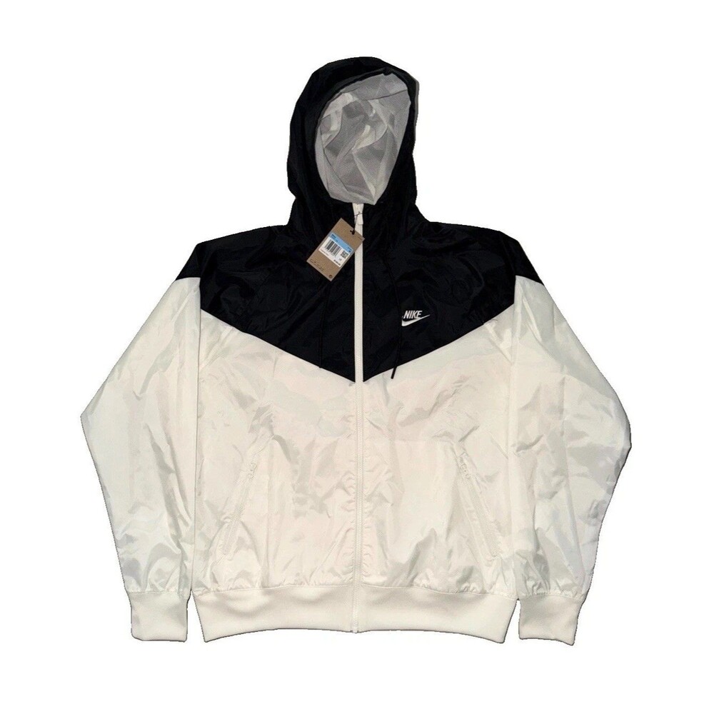 NWT Nike Sportswear Windrunner Jacket Sail Black DA0001-136 Windbreaker Size Med